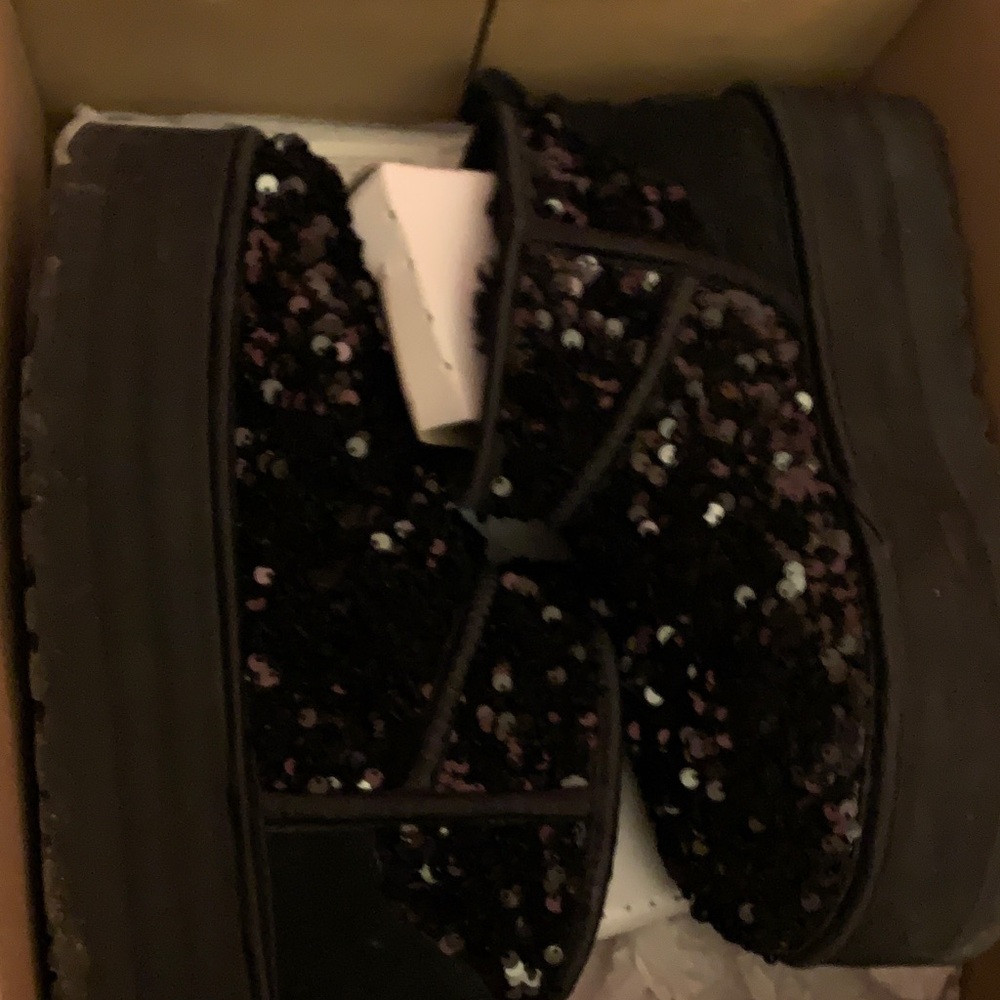 Ugg Black Platform Sequin Boots